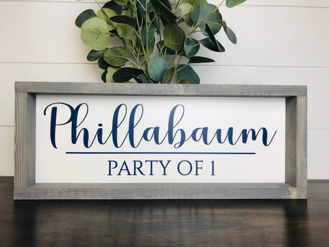 Party of Family Sign | Horizontal