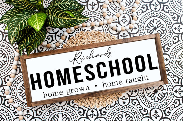 Homeschool Name Sign