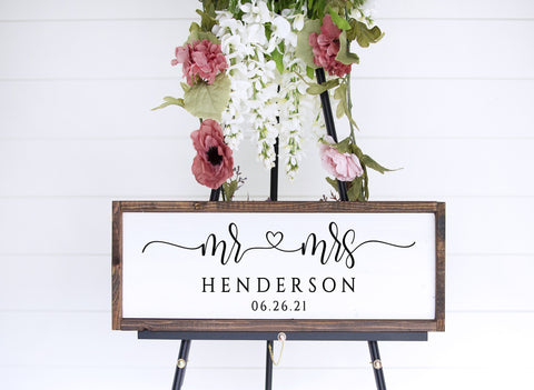 Mr and Mrs Personalized Sign