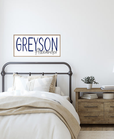 Child First and middle name sign