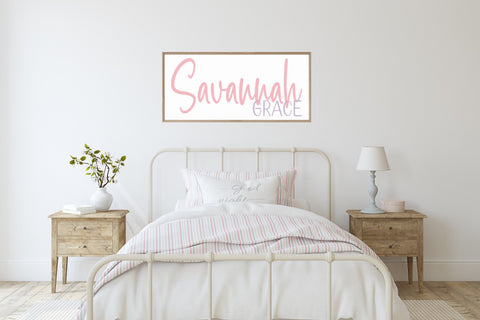 First and middle name sign