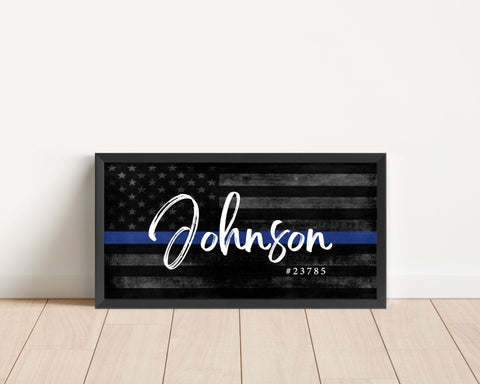 Police Officer Thin Blue Line - Personalized