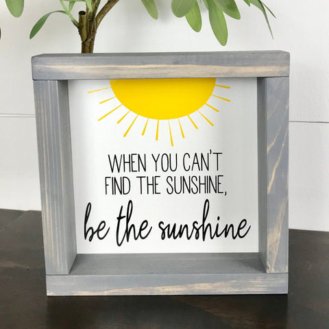 Sunshine Sign, Motivational Sign, Be the Sunshine, Farmhouse Sign, Kitchen Lemon Tray Decor, Sunshine Nursery Sign