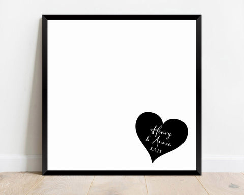 Wedding Guest Book Alternative, Signature Sign, Framed Personalized Wedding Sign, Custom Guestbook, Wedding Guest Sign In, Wedding Print