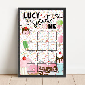 One year of Baby, 12 Months of First Year Sign, First Birthday Sign, Milestones Sign, Monthly Photos, Sweet One Birthday, Donut 1st Birthday