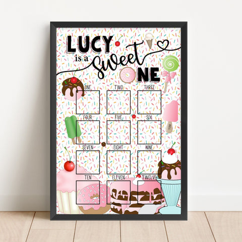 One year of Baby, 12 Months of First Year Sign, First Birthday Sign, Milestones Sign, Monthly Photos, Sweet One Birthday, Donut 1st Birthday